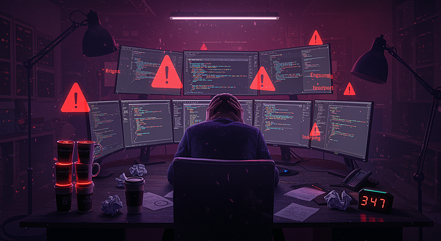 Developer Trapped in Debugging Hell