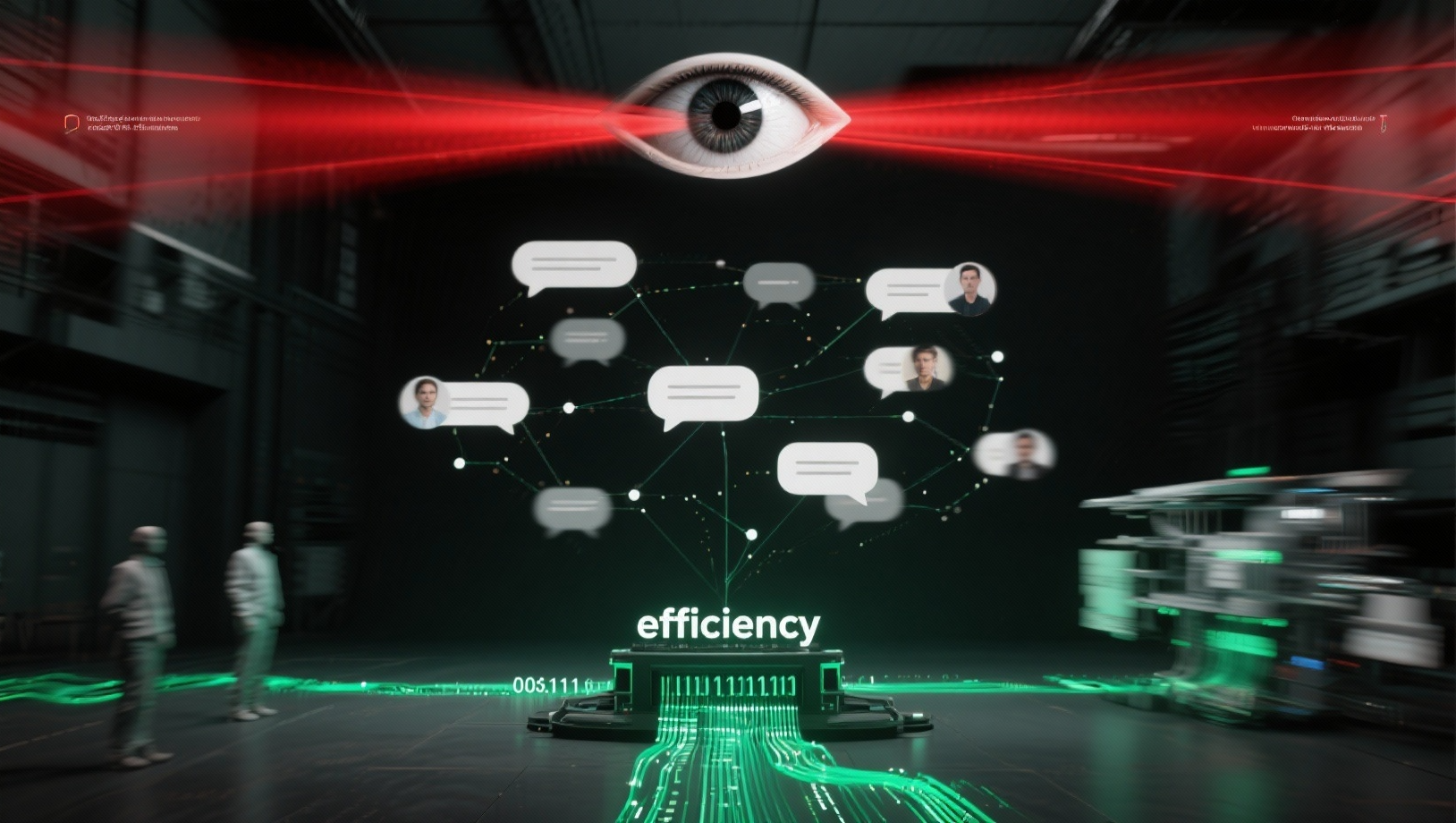 Network illustrating surveillance and control structure - data collection and behavioral tracking