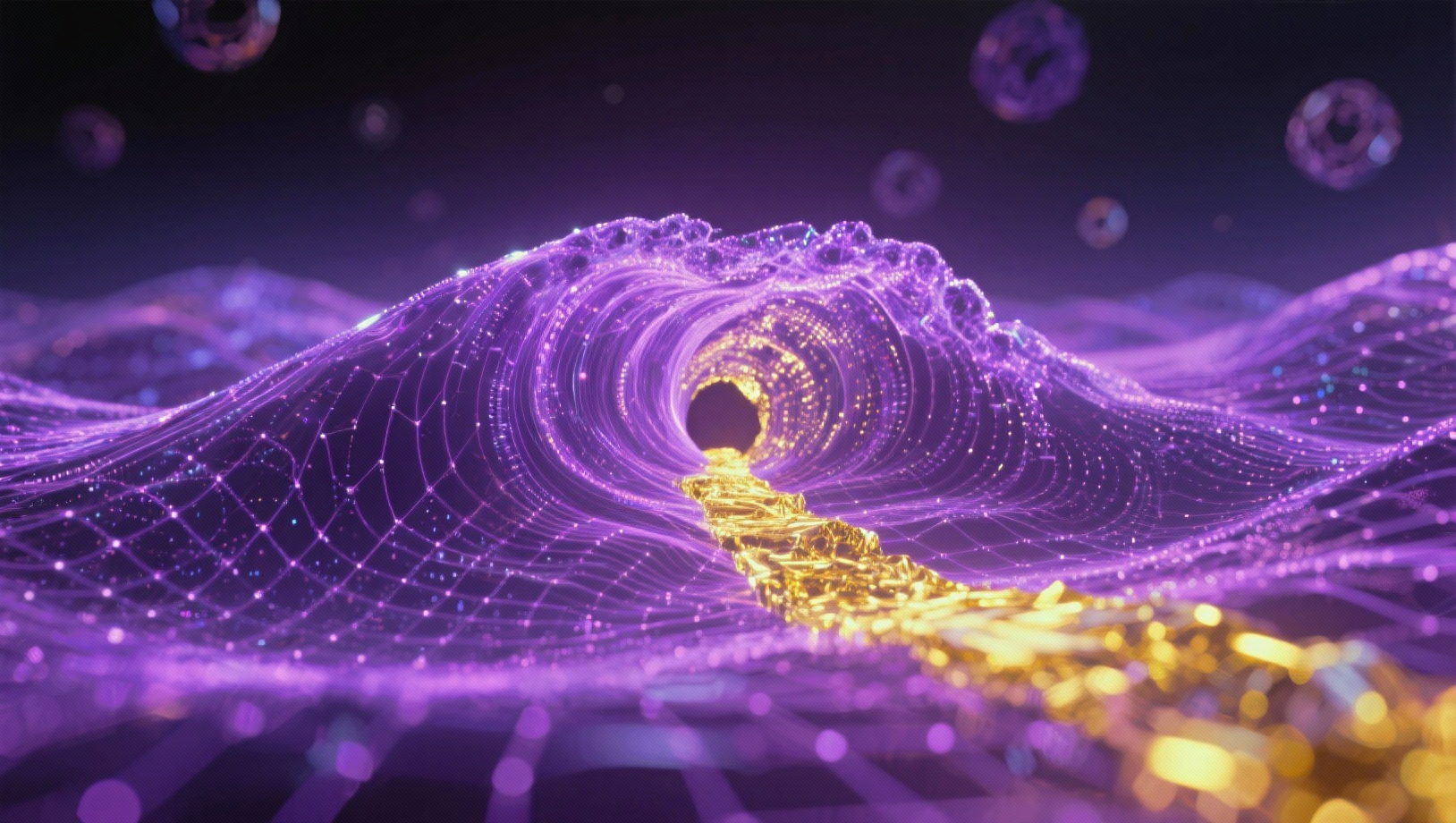 An abstract image expressing the boundary between free will and probability