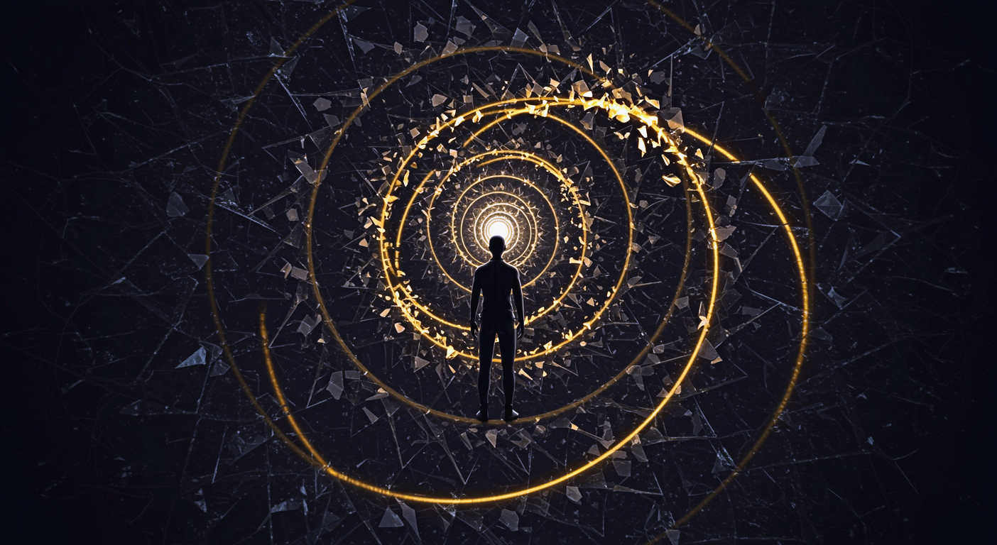 An image symbolizing a being escaping the loop
