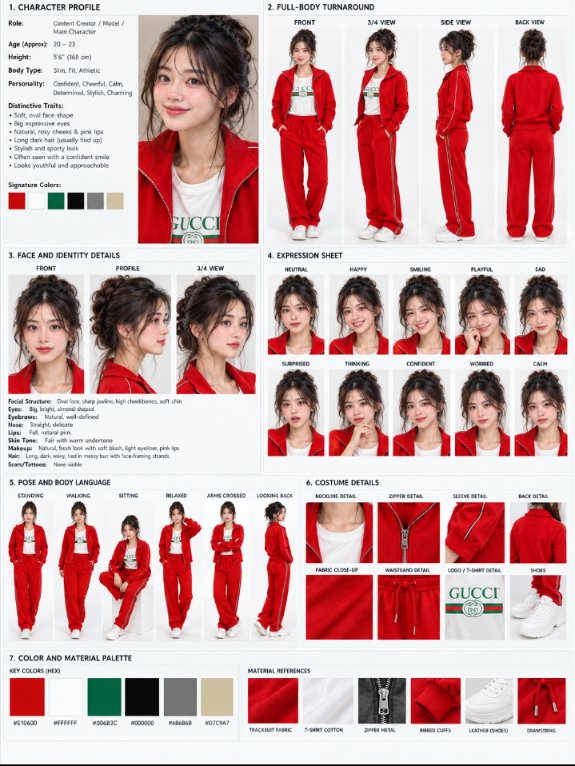 단일 사진으로 완성하는 AI 캐릭터 레퍼런스 시트 생성 프롬프트 2종