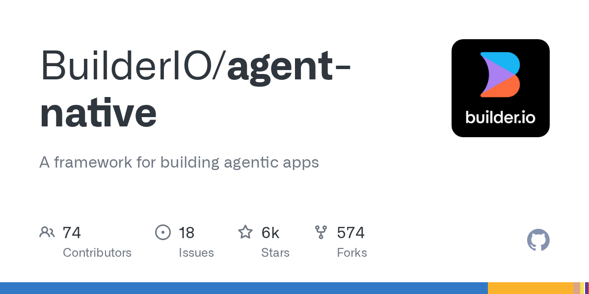 Builder.io의 Agent-Native 아키텍처 다이어그램 및 에이전트 액션과 React UI 통합 인터페이스