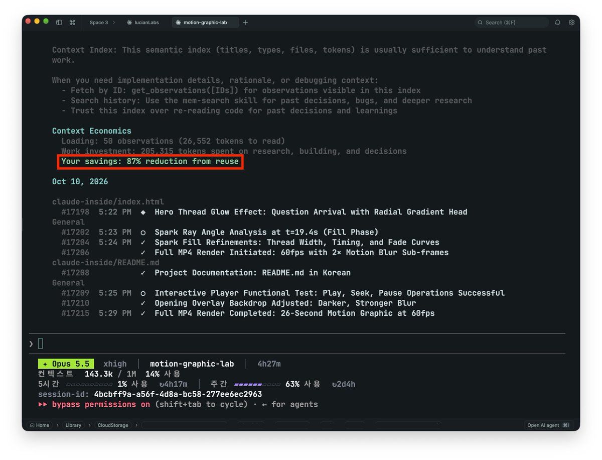 claude-mem for Claude Code: Author Reports ~87% Token Savings on 50 Stored Records
