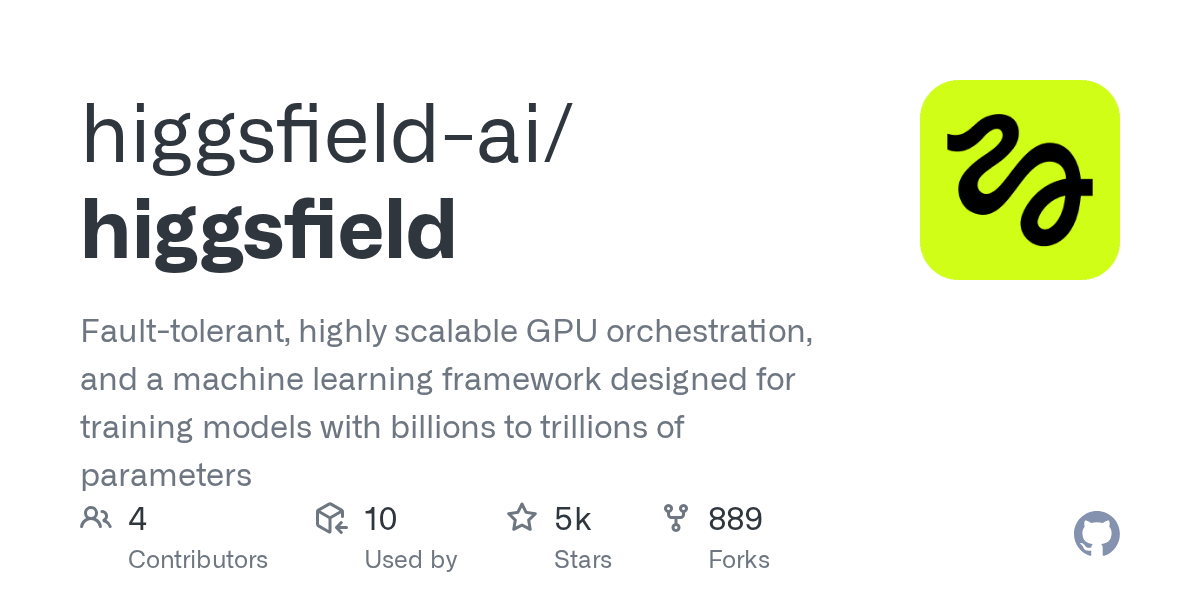 Higgsfield의 GPU 오케스트레이션 및 머신러닝 학습 프레임워크 아키텍처 다이어그램