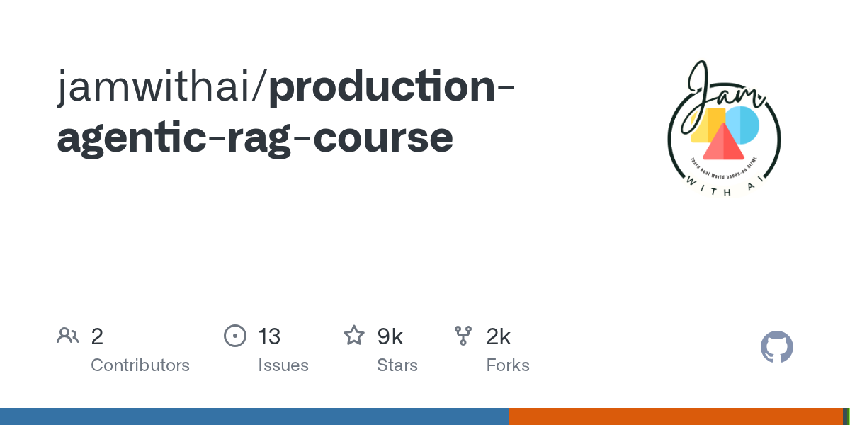 jamwithai/production-agentic-rag-course: Open-Source Production Agentic RAG Engineering Pipeline