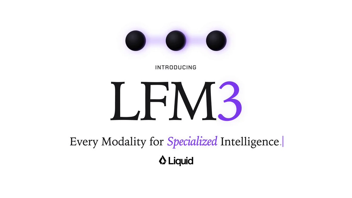 리퀴드 AI LFM3 발표 이미지