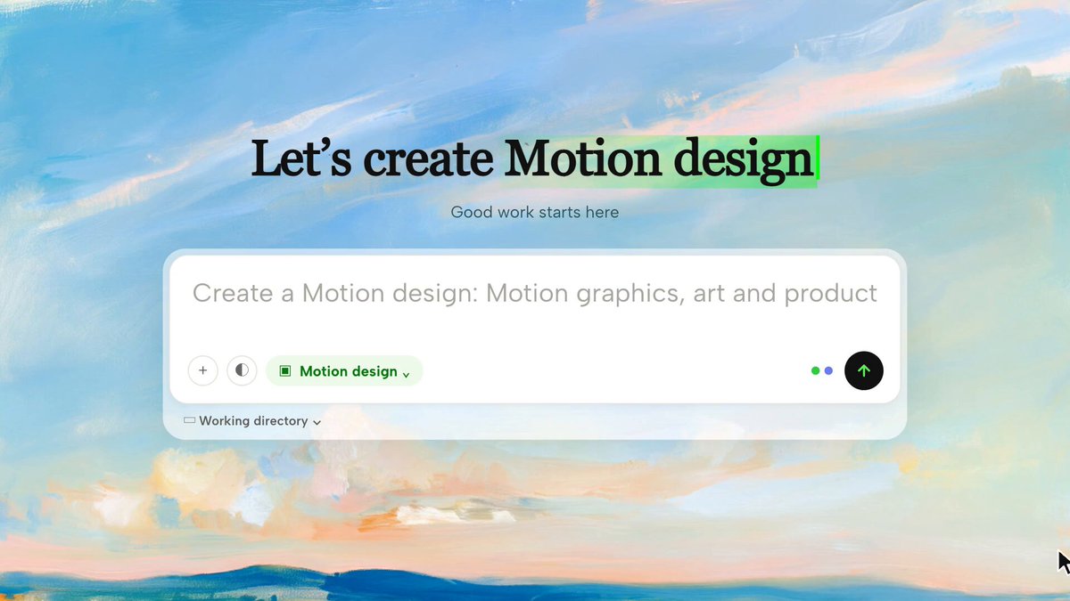 OpenDesign Motion 오픈소스 모션 그래픽 비디오 제작 도구 작업 인터페이스와 DeepSeek v4.1 Flash 모델 연동 개념도