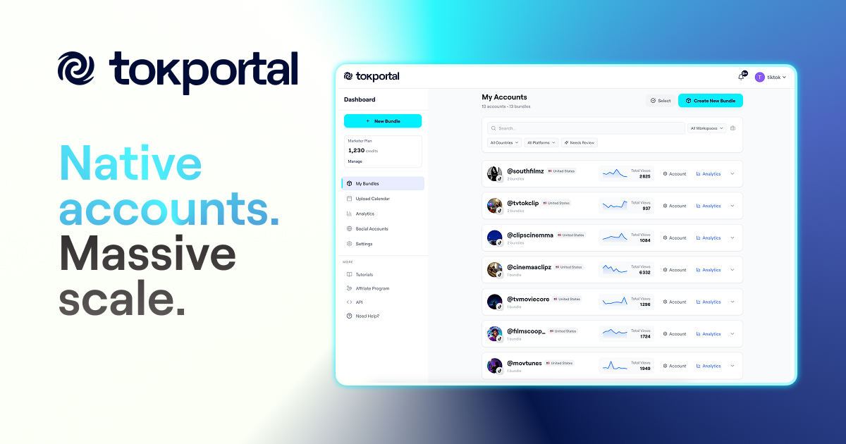 TokPortal MCP: TikTok 및 Instagram 계정 자동화 인프라