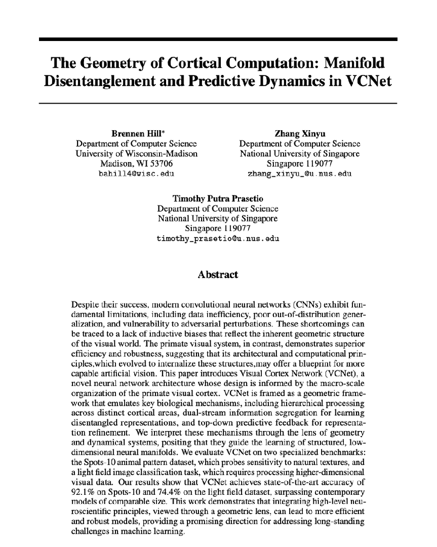 VCNet: Brain-Inspired Vision Network Combines Predictive Coding and Dual-Stream Processing