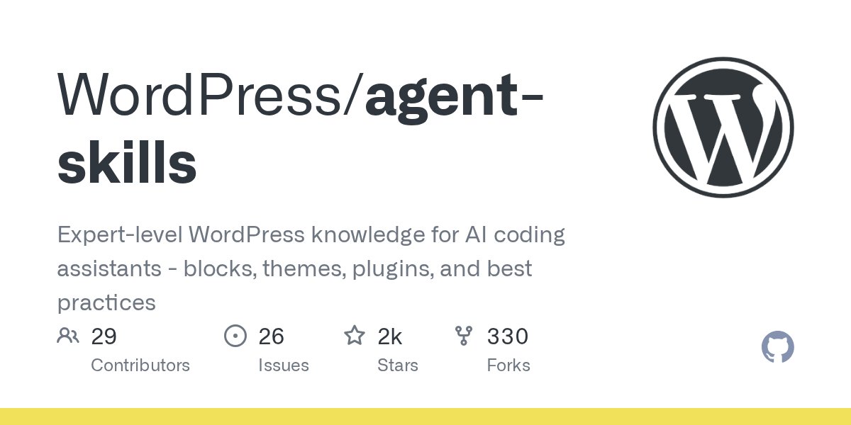 워드프레스 공식 'agent-skills': AI의 구텐베르크 블록 에러와 보안 결함을 고치는 전용 가이드